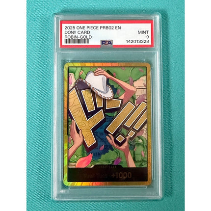 2025 One Piece PRB02 EN Don!! Card Nico Robin Gold Mint PSA 9