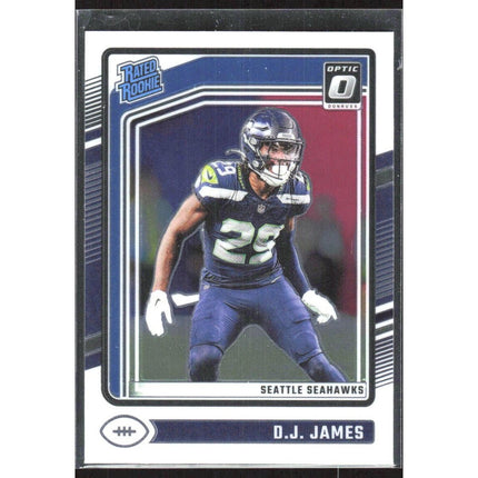 D.J. James 2024 Donruss Optic #222 RC Seattle Seahawks