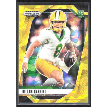 Dillon Gabriel 2025 Panini Prizm Draft Picks Prizms Gold Ice #97 Oregon Ducks