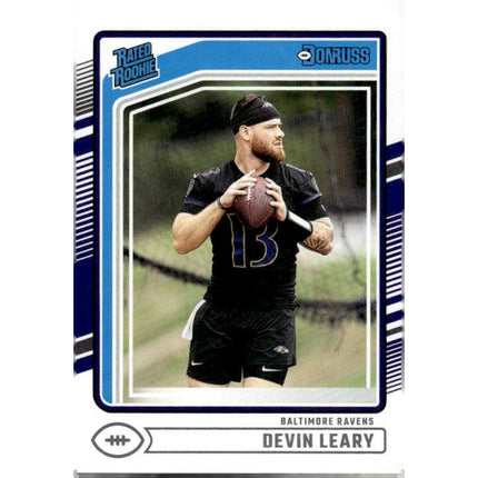Devin Leary 2024 Donruss #329 RC Baltimore Ravens