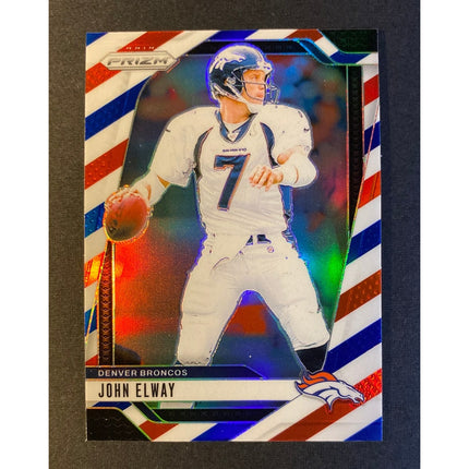 2024 Panini Prizm John Elway #89 Red White Blue Prizm Broncos