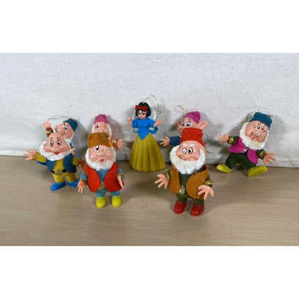 Vintage 1960s-70s Snow White & Seven Dwarfs Christmas Ornaments – Plastic & Felt