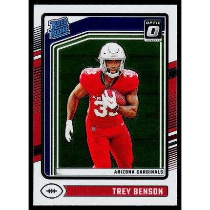 Trey Benson 2024 Donruss Optic #293 RC,Rookie Arizona Cardinals