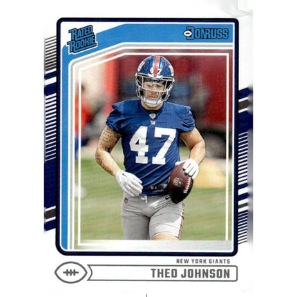 Theo Johnson 2024 Donruss #357 RC New York Giants