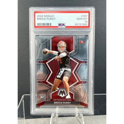 2022 Panini Mosaic Brock Purdy #367 RC 49ers PSA 10 Gem Mint