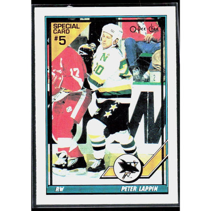 Peter Lappin 1991-92 O-Pee-Chee Pee-Chee - Sharks & Russians Inserts #5S Sharks