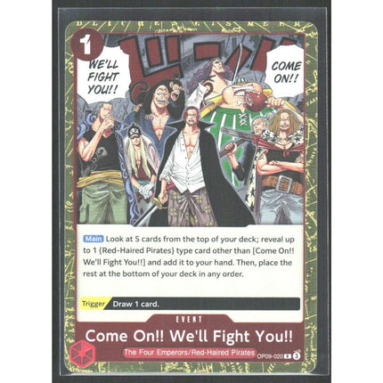 Come On!! We'll Fight You!! (Reprint) Prem Booster - Best- Vol 2 #OP09-020 Rare