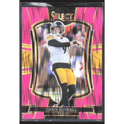 Chris Boswell 2025 Panini Select Pink Prizm Shock #151 Pittsburgh Steelers