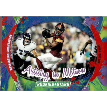 Jahan Dotson 2024 Panini Rookies & Stars Artistry in Motion #AIM-JDN Commanders