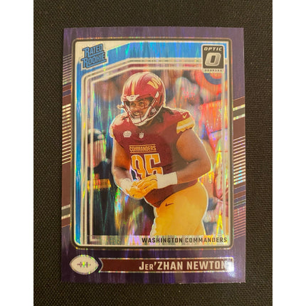 Jer’Zhan Newton 2024 Donruss Optic #252 RC Rated Rookie Commanders