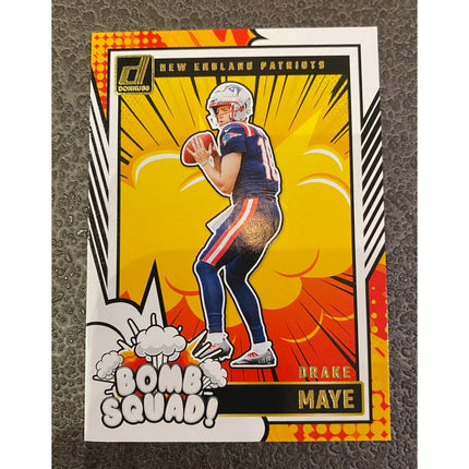 2024 Panini Donruss Bomb Squad RC Drake Maye #28 New England Patriots