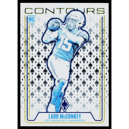 Ladd McConkey 2024 Panini Phoenix Contours #CON-LMY Los Angeles Chargers