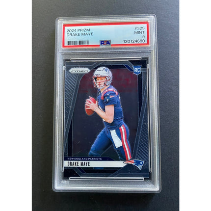 Drake Maye 2024 Prizm 329 Patriots PSA 9