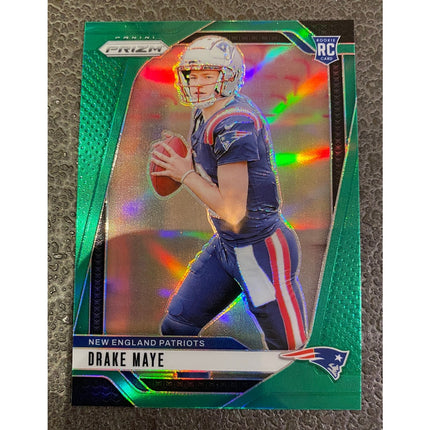 2024 Panini Prizm RC Drake Maye #329 Green Prizm Patriots
