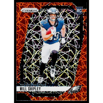 Will Shipley 2024 Panini Prizm Lazer #397 RC Philadelphia Eagles