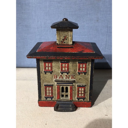 Stevens Cast Iron Cupola Still Bank Large 4.25" Circa 1869 Antique Coin Bank