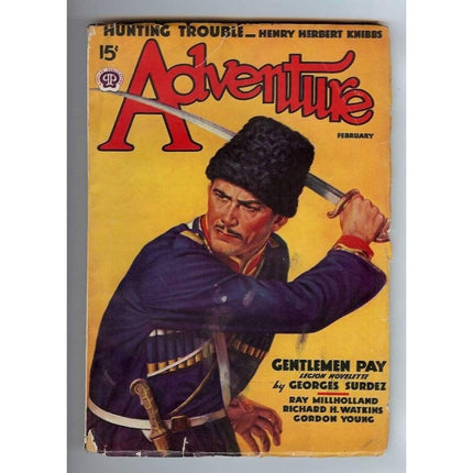 ADVENTURE – February 1938 – Popular Publications – Pulp Magazine