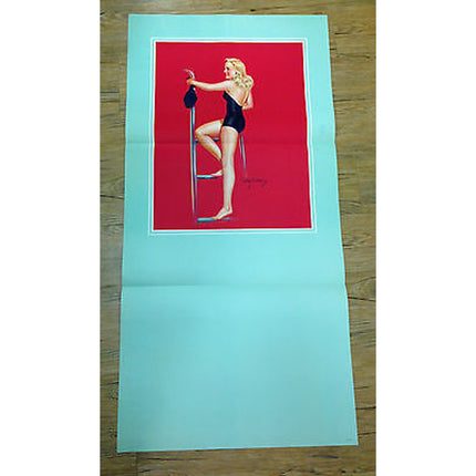 Vintage Billy Devorss Salesman Sample Pin-Up Calendar Girl “The Bathing Beauty”