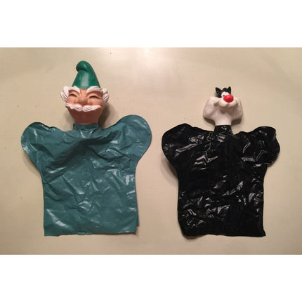 1960’s Sylvester & Wizard of Oz Toy Puppets – Vintage Hand Puppets