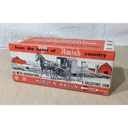 Lancaster Toy Mfg. Co. Amish Church Wagon – 1950s Metal w/ Original Box & Driver