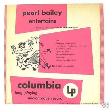 Pearl Bailey Entertains – Columbia CL 6099 10" LP 1950 – Mono Red Label