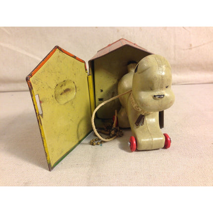 Vintage Pooch “The Pop-Out Pup” Tin Litho Toy