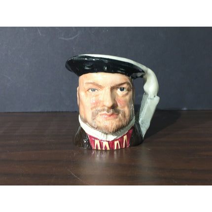 Royal Doulton Henry VIII Toby Jug #D6648 1975 Miniature Mug 2.75" Porcelain