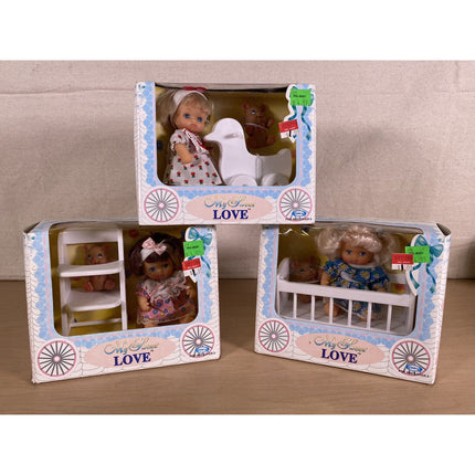 Set of 3 “My Sweet Love” Dolls – NIB, Cititoy Plastic & Fabric