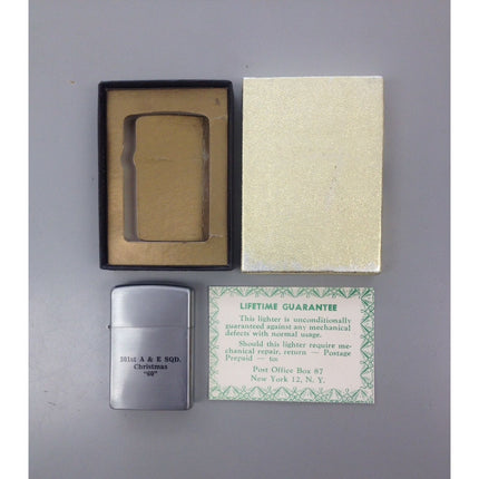 Vintage 1950s-60s Champ Lighter 301st A&E SQD Christmas ‘60 w/ Box