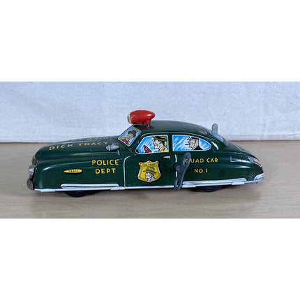 Vintage 1950s–60s Marx Dick Tracy Police Patrol Squad #1 Pressed Steel Toy Car