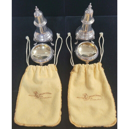 Sterling Grogan & Co Pittsburgh PA Salt and Pepper With Salts and Bags