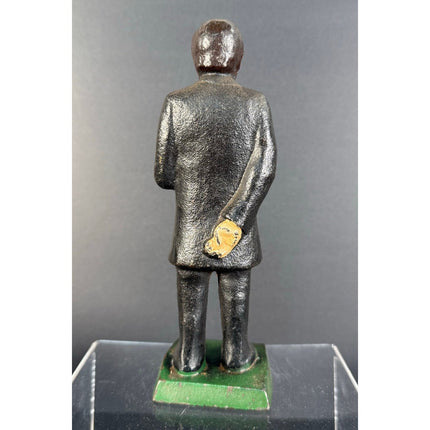 Rare Antique Cast Iron Honest Abe Abraham Lincoln Figural Painted 7" Doorstop