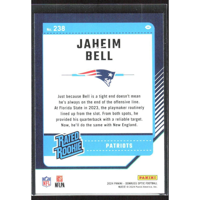 Jaheim Bell 2024 Donruss Optic #238 RC New England Patriots