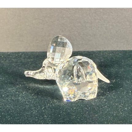 Swarovski Crystal Elephant Figurine Signed 1¼” Collectible