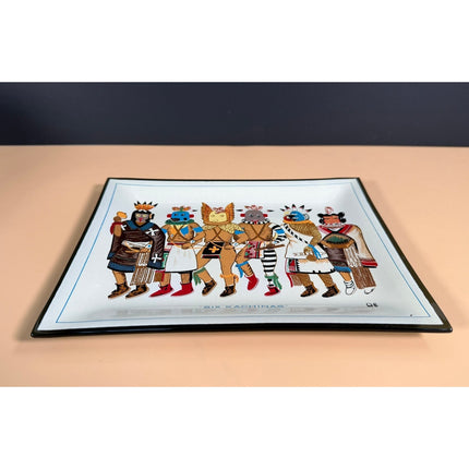 1964 Barry Goldwater Collection Six Kachinas Tray Dish Hopi White Bear