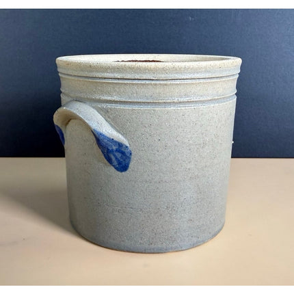 Vintage Salt Glaze Stoneware Crock Whitman 1993 4" Pottery Crock Collectible