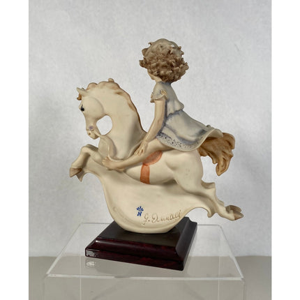 VTG 1986 Giuseppe Armani “Shy Rider” Rocking Horse Figurine 6" – Signed & Marked