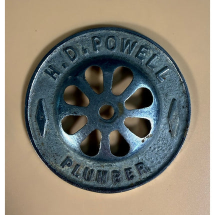 H.D. Powell Antique Plumber Drain Cover Sink Tub Shower Strainer