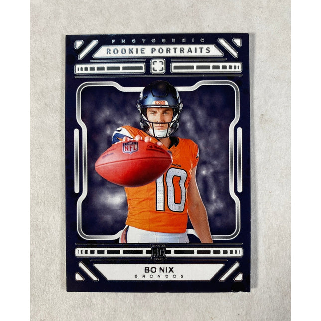 2024 Panini Photogenic Rookie Portraits Bo Nix Rookie Card RC #196 Broncos