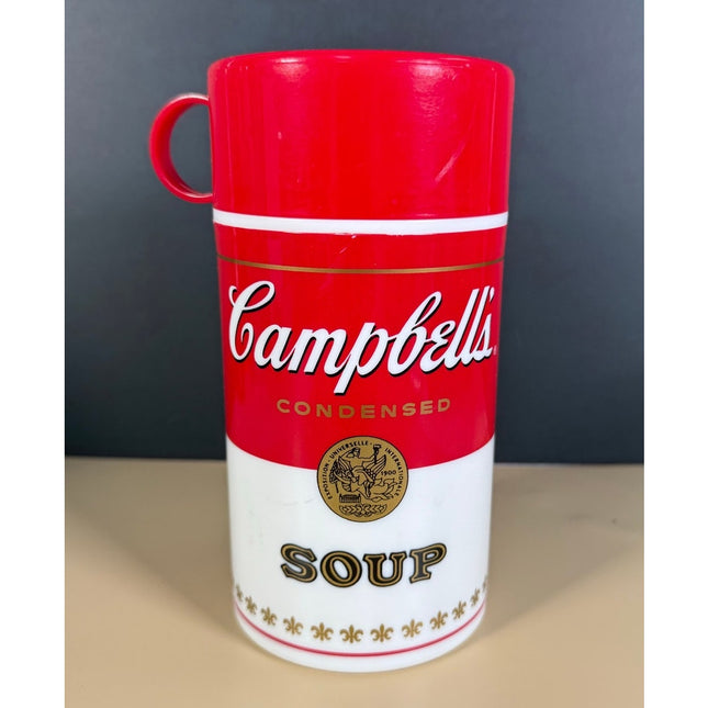 Campbell’s Soup Thermos Travel Mug “Soup-Can-Tainer” Vintage 7"