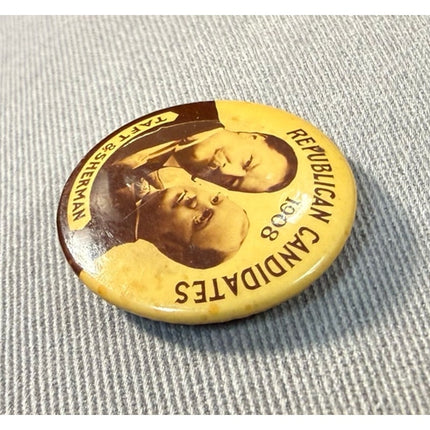 1908 Taft & Sherman 1" Campaign Pinback Button