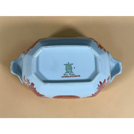 Copeland Spode Fitzhugh Red Covered Vegetable Dish Tureen England Fine Stone