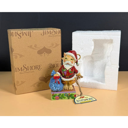 Jim Shore Heartwood Creek Jolly Old Santa Paws Cat Figurine 4036238