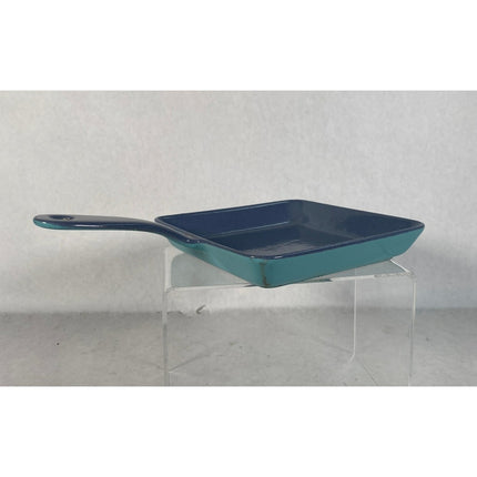 Prizer Ware Blue Enamel Cast Iron Egg Skillet Fry Pan