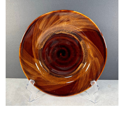 Sakura Port of Call 8" Tortoise Shell Brown Salad Dinner Plates Set of 3
