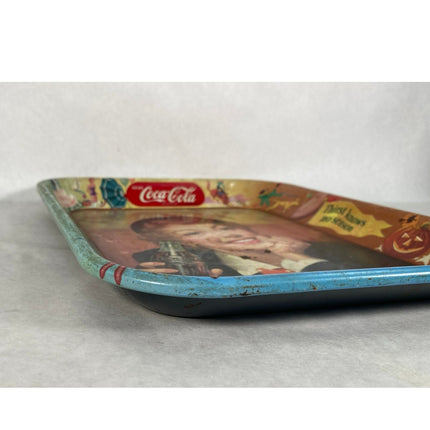 Vintage 1950s Coca-Cola Menu Girl Metal Serving Tray – “Thirst Knows No Season”