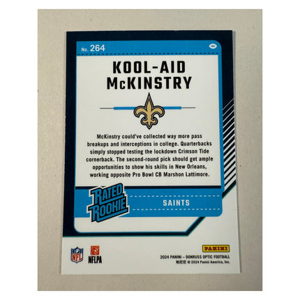2024 Donruss Optic Kool-Aid McKinstry RC #264 Rated Rookie Saints