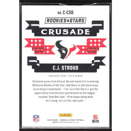 C.J. Stroud 2024 Panini Rookies & Stars Crusade Longevity #C-CSD Houston Texans