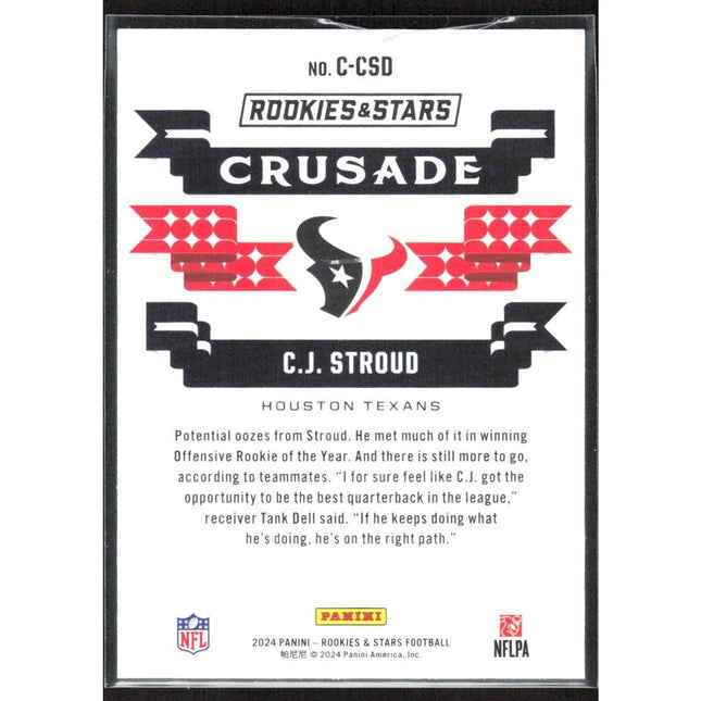 C.J. Stroud 2024 Panini Rookies & Stars Crusade Longevity #C-CSD Houston Texans