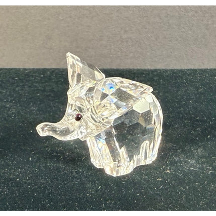Swarovski Crystal Elephant Figurine Signed 1¼” Collectible